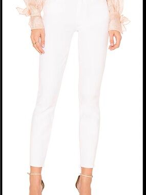 MOTHER Looker Ankle Fray Jeans in Glass Slipper